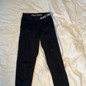 Black nike pro leggings, size extra-small.